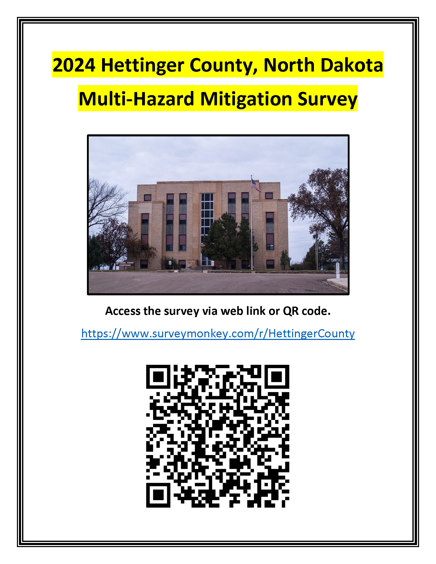 2024 Hettinger County Mitigation Survey Flyer